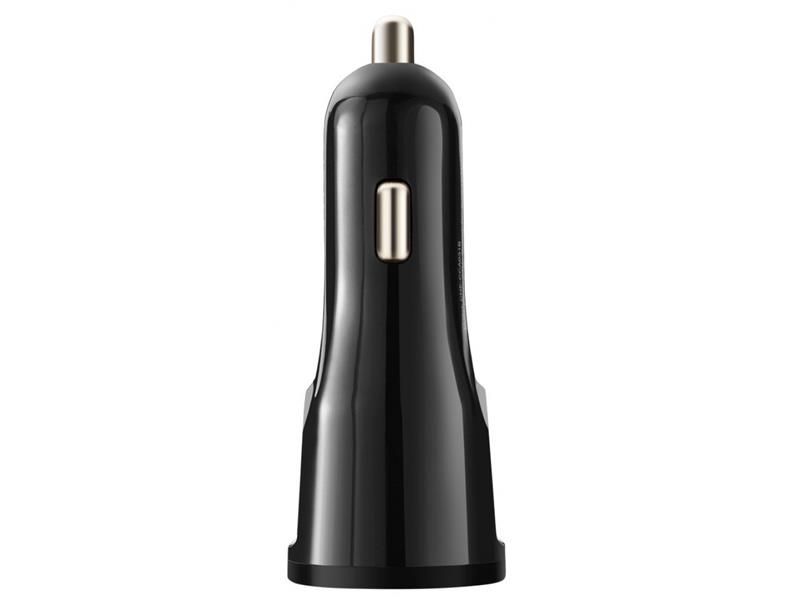 Автомобільний зарядний пристрій Canyon (1USB, 2.4A) Black + кабель Lightning (CNE-CCA033B)