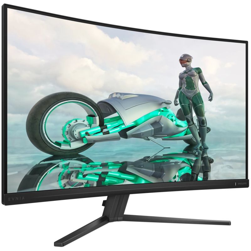 TFT 31.5" Philips 32M2C3500L, QHD, Fast VA, 180hz, вигнутий, 2хHDMI, DP, темно-сірий (32M2C3500L/00)