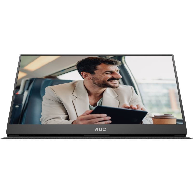 TFT 15.6" AOC 16T20E2, IPS, HDMI, USB- C, колонки, чорний (16T20E2)