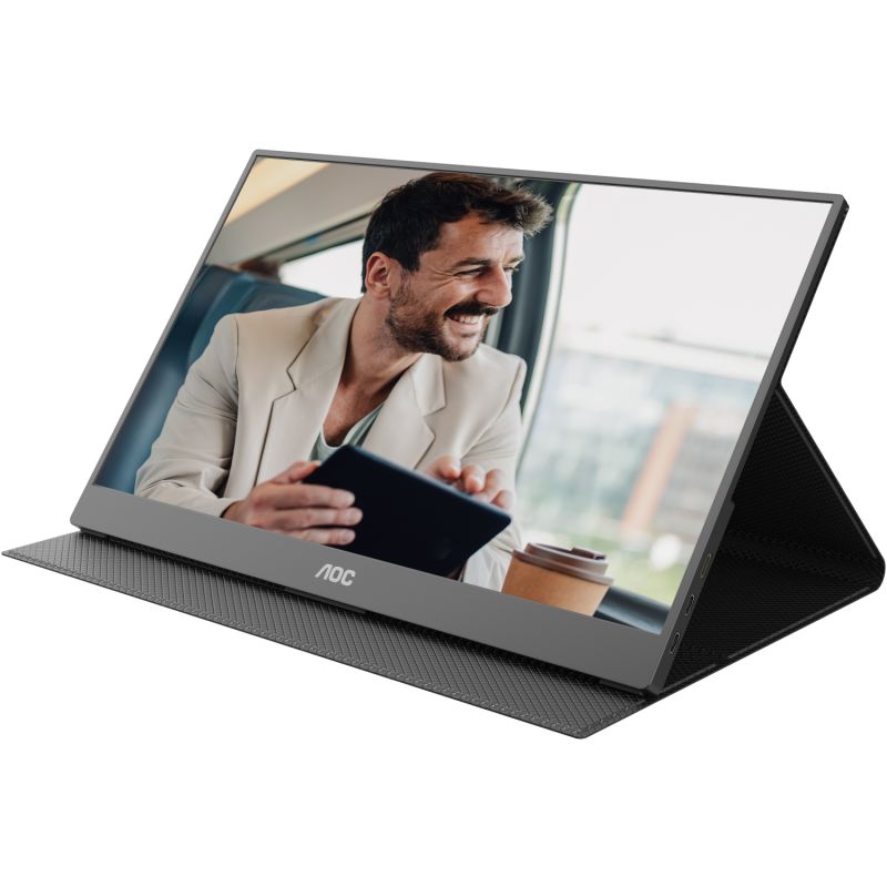 TFT 15.6" AOC 16T20E2, IPS, HDMI, USB- C, колонки, чорний (16T20E2)