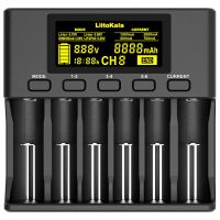 Зарядний пристрій LiitoKala Lii-S6, 6x(Lion/LiFePO4/NiMH/NiCd), Auto Polarity, Display+CAR charger (Lii-S6+CAR charger)
