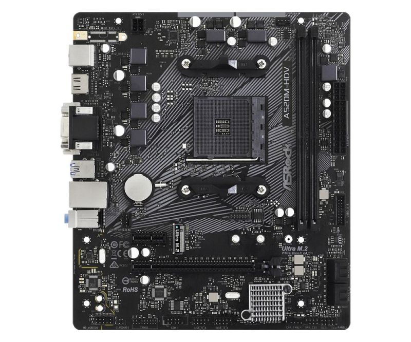 Материнская плата ASRock Socket AM4 (A520M-HDV)