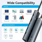 Док-станція USB3.2 Type-C --> HDMI 4K60Hz/USB 3.0x2/RJ45/PD 100W Hub 6-in-1 Vention (TGNHB)