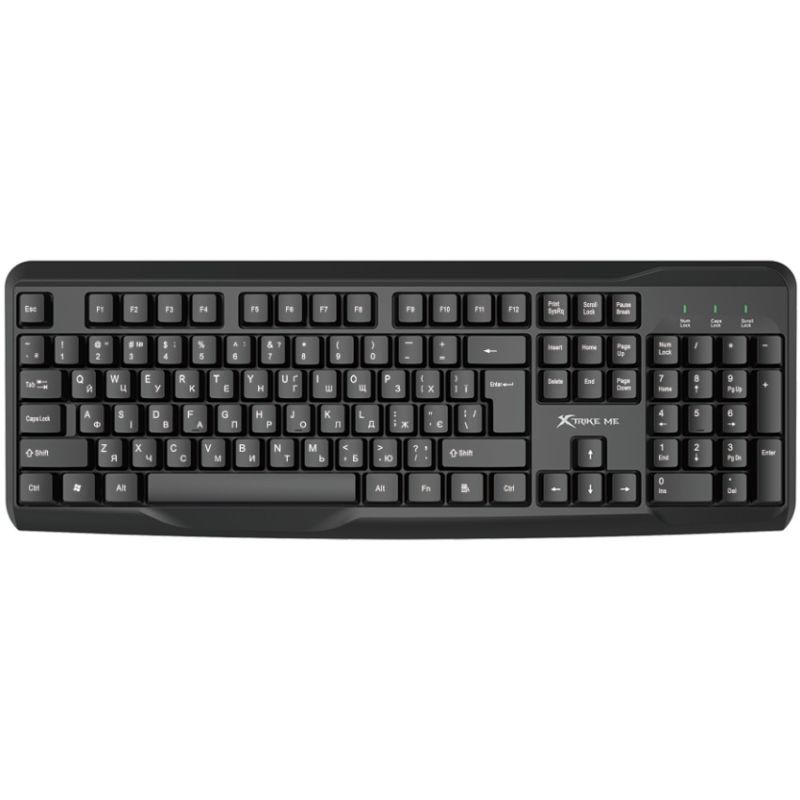 Клавіатура XTRIKE ME KB-229 UA 104 кл. USB, чорна (KB-229UA)