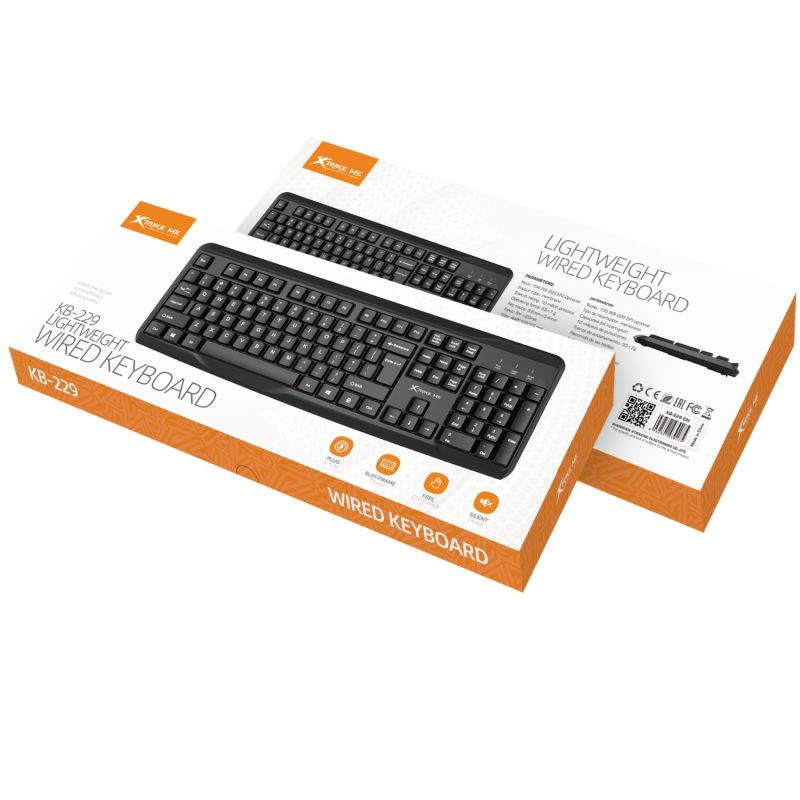 Клавіатура XTRIKE ME KB-229 UA 104 кл. USB, чорна (KB-229UA)