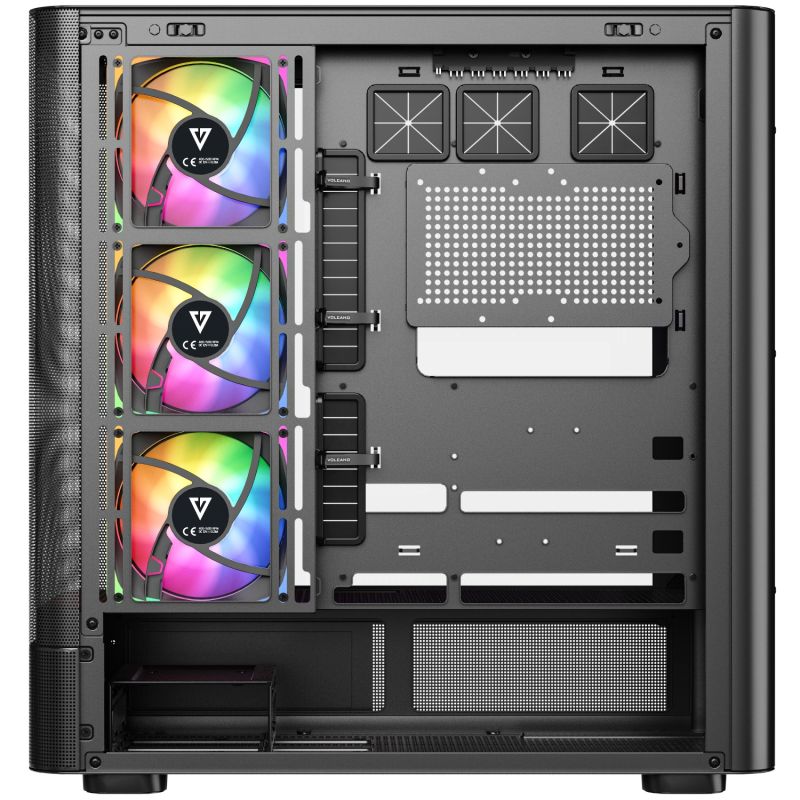 Корпус Modecom VOLCANO AQ400 ARGB MIDI SIDE LCD 6,2”, 4x120mm fans BLACK без БЖ ATX (MC-A-AQ400-4FA-B)