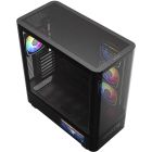 Корпус Modecom VOLCANO AQ400 ARGB MIDI SIDE LCD 6,2”, 4x120mm fans BLACK без БЖ ATX (MC-A-AQ400-4FA-B)