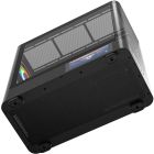 Корпус Modecom VOLCANO AQ400 ARGB MIDI SIDE LCD 6,2”, 4x120mm fans BLACK без БЖ ATX (MC-A-AQ400-4FA-B)