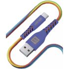 Кабель Luxe Cube Kevlar USB - micro USB (M/M), 1.2 м, радужный (8886668686259)