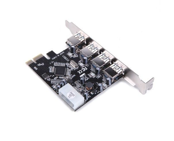 PCI-E Контролер USB3.0 (4ext. Molex) VIA, RTL (B00158)