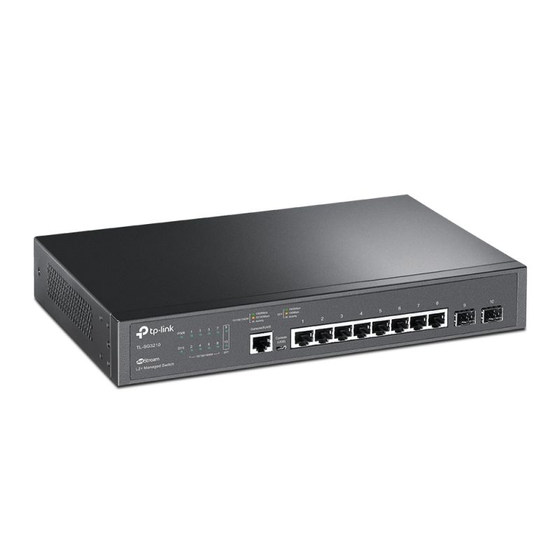Комутатор TP-Link TL-SG3210, 2xSFP/1000 Мбіт/с, 8x10/100/1000 RJ45 (TL-SG3210)