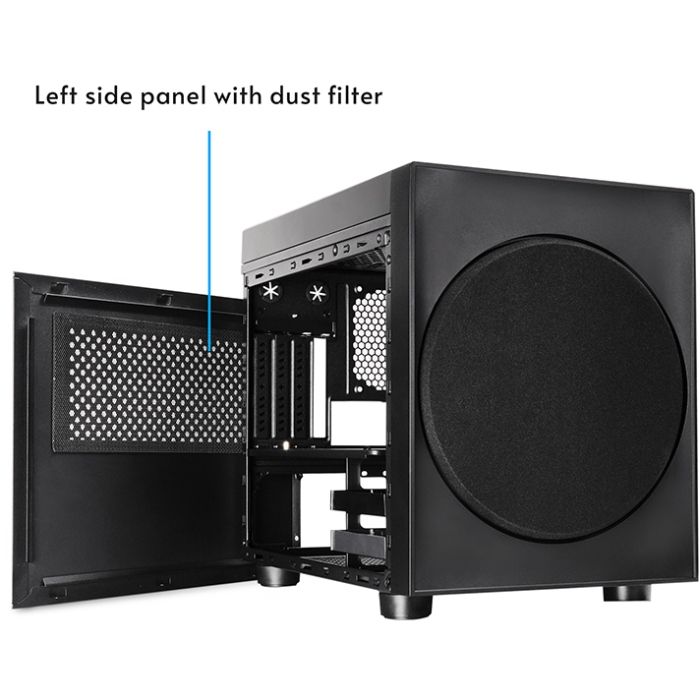 Корпус Chieftec THE CUBE CI-03B-OP, без БЖ, fan 20cm, mATX, Black (CI-03B-OP)