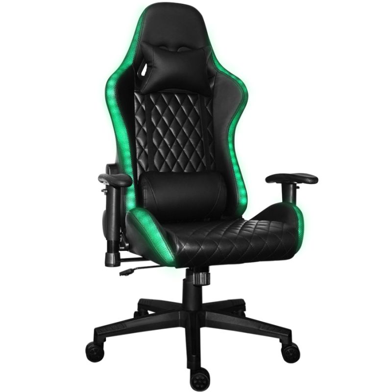 Крісло ігрове XTRIKE ME Advanced Gaming Chair GC-907, 50мм, RGB, чорно-червоне (GC-907)