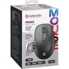 Мишка Defender Feam MM-296, бездротова, 4кн. до 1600 dpi, безшумна, чорна (52296)
