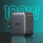 Зарядний пристрій 4xUSB 100W (3xUSB-C+USB-A) Gan Tech Fast GAN Charger чорний CD226 Ugreen (40747)