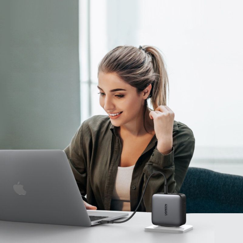 Зарядний пристрій 4xUSB 100W (3xUSB-C+USB-A) Gan Tech Fast GAN Charger чорний CD226 Ugreen (40747)