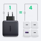 Зарядний пристрій 4xUSB 100W (3xUSB-C+USB-A) Gan Tech Fast GAN Charger чорний CD226 Ugreen (40747)