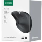 Мишка UGREEN 2.4GHz MU008, бездротова, вертикальна 4000dpi., 4кн., Чорна (25444)