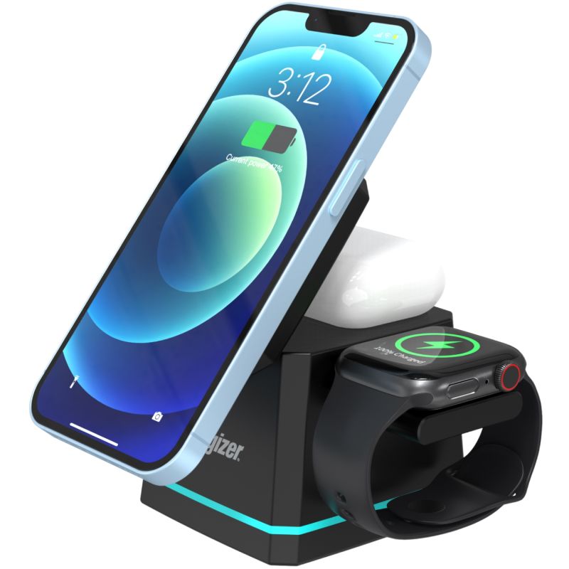 Зарядний пристрій Wireless 15W 3-in-1 Fast Charger black Energizer (WCP307)