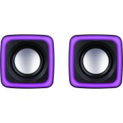 Акустична система 2.0 Defender Solar 7, 6Вт, RGB підсвітка, USB, чорна (65117)