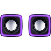 Акустична система 2.0 Defender Solar 7, 6Вт, RGB підсвітка, USB, чорна (65117)