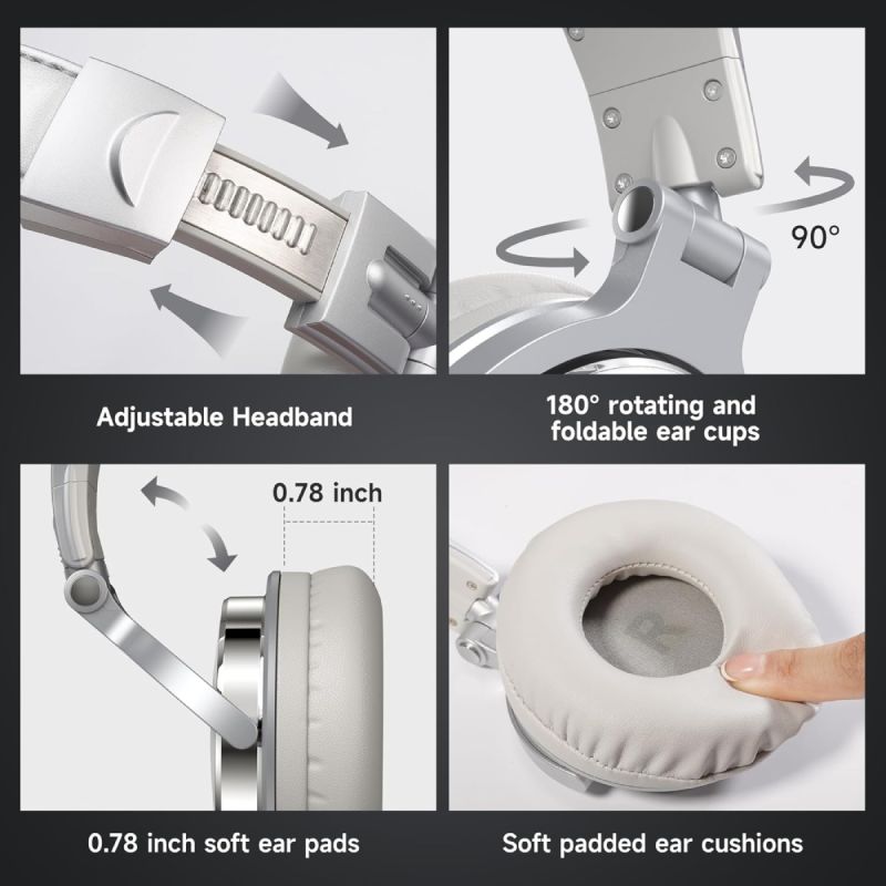 Гарнітура OneOdio Pro 10, 3,5мм/6,35мм, Silver (Pro 10 Silver)