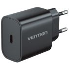 Зарядний пристрій 1xUSB-C 20W + USB-C to Lightning cable М-М  Black Vention (G17B0-EU)