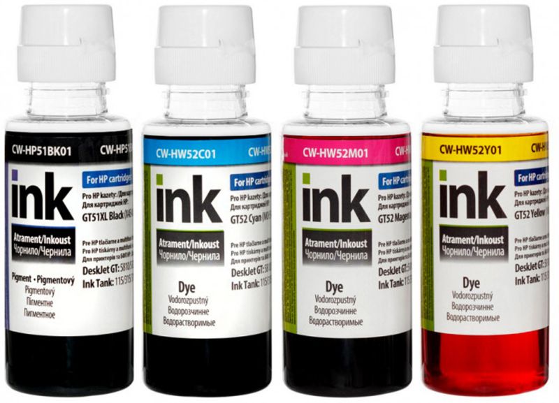 Комплект Colorway чорнил HP Ink Tank 115/315/415 (4х100мл) BK/С/M/Y (CW-HP51/HW52SET01)