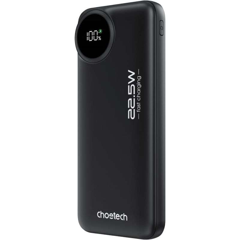 УМБ Choetech 10000mAh 22,5W PD QC3.0 2xUSB-A, USB-C чорна (M15-B791-ACBK-NG)