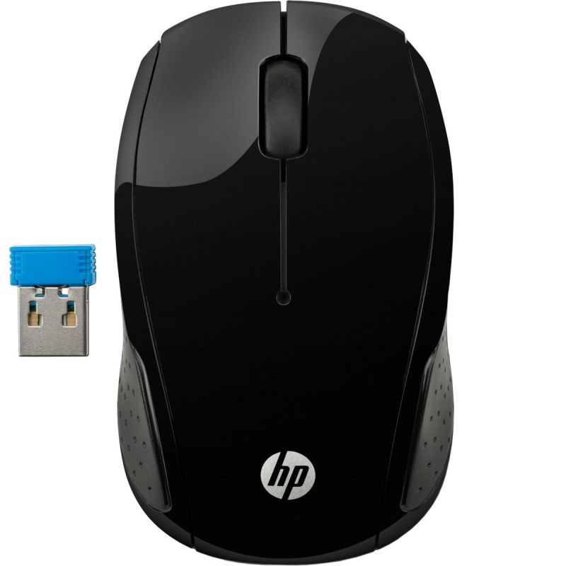 Мишка бездротова HP 200 Black Wireless Mouse, 3 кн., 1000 dpi, чорна (X6W31AA)
