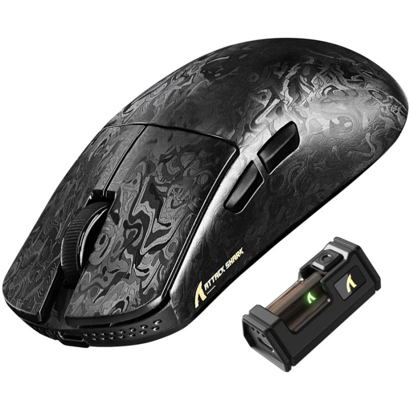 Мишка Attack Shark R11 Ultra, Wireless/Bluetooth, 42000dpi, (PAW3950MAX), 6кн., Ink Blade (R11ULTRAIB_AS)