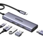 Док-станція USB3.1 Type-C --> HDMI 4K60Hz/3xUSB-А 3.0/Type-C/PD 100W 5-in-1 CM511 Ugreen (15597)