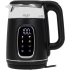 Електрочайник Adler AD 1305 black silver 1850-2200Вт/ 1.7л/ скло/ встановлення температури/ (AD1305BS)