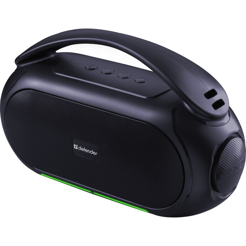 Акустична система 1.0 Defender Beatbox 12, 12Вт, Bluetooth/RGB/FM/USB/TF/MIC/ чорна (65812)
