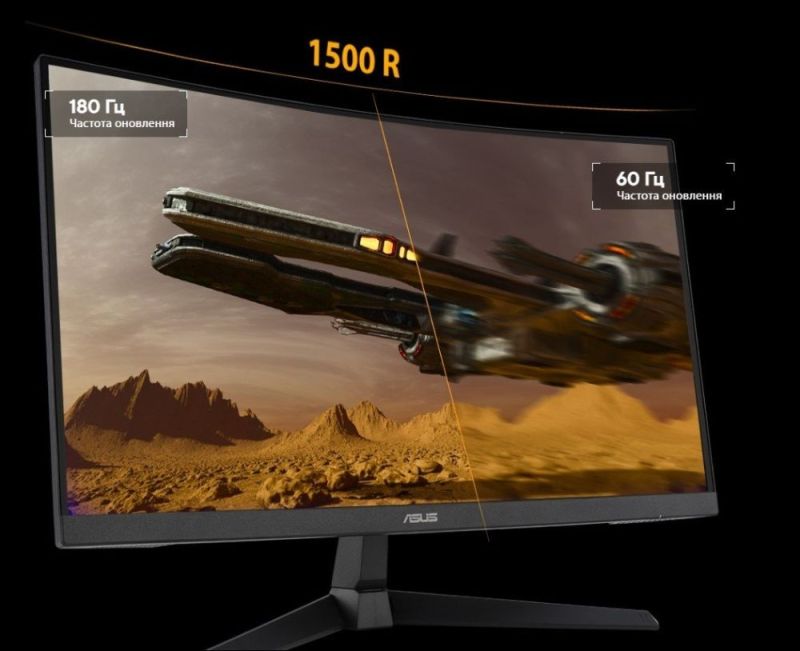 Монитор Asus 27" TUF Gaming VG27WQ3B VA Black Curved 180Hz (90LM0AQ1-B01170)