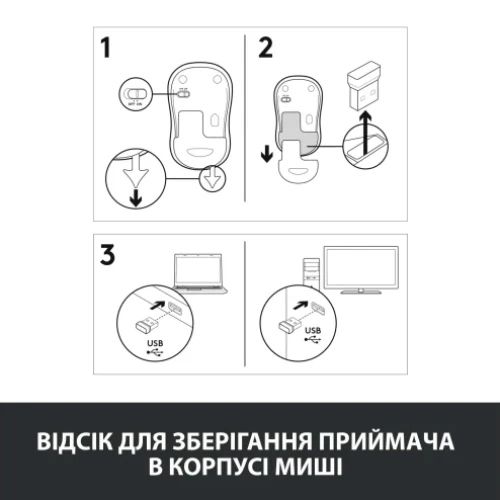 Мышь беспроводная Logitech M185 Blue (910-002236)