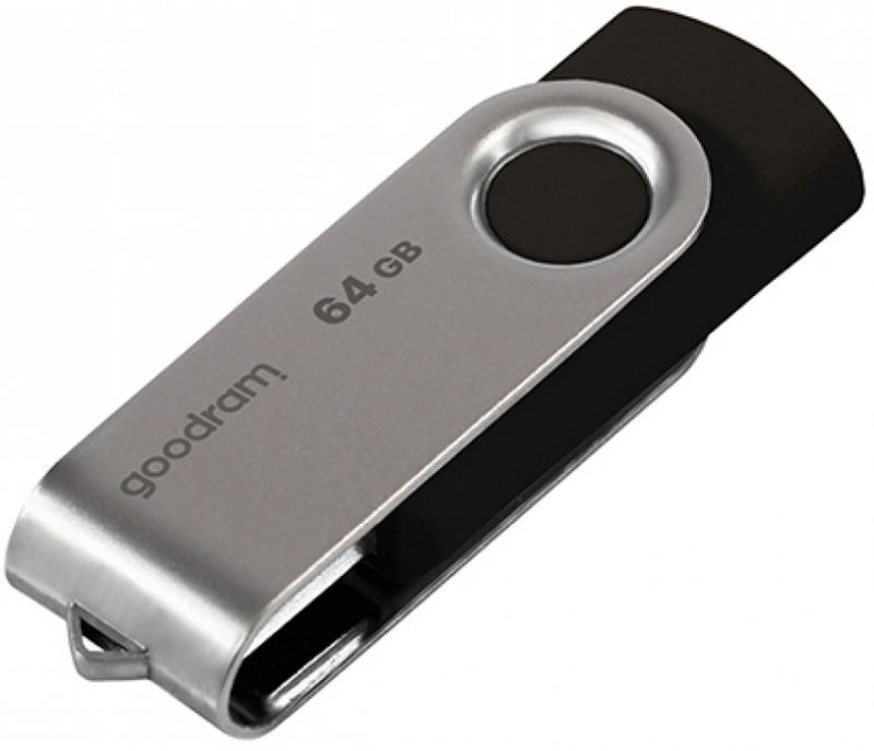 USB Flash GoodRAM 64GB USB 2.0 Twister Black, Retail (UTS2-0640K0R11)