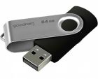 USB Flash GoodRAM 64GB USB 2.0 Twister Black, Retail (UTS2-0640K0R11)