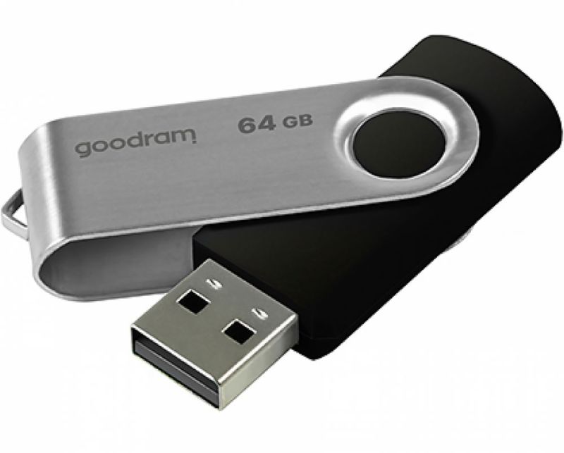 USB Flash GoodRAM 64GB USB 2.0 Twister Black, Retail (UTS2-0640K0R11)