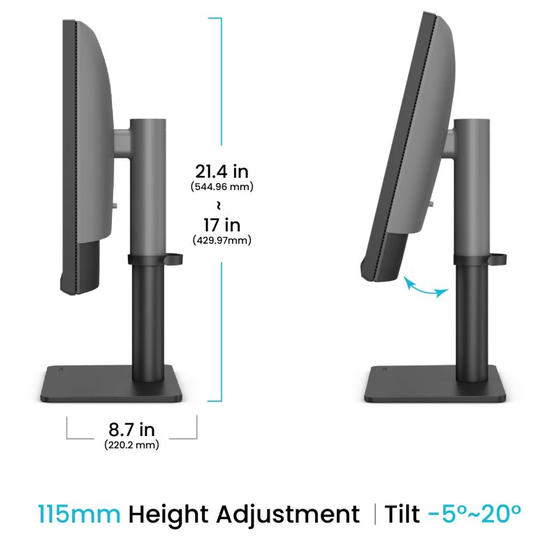 TFT 27" BenQ PD2706QN, QHD, IPS, HDMI, DP, USB-C, HAS, Pivot, колонки, темно сірий (9H.LNDLA.TBE)