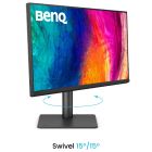 TFT 27" BenQ PD2706QN, QHD, IPS, HDMI, DP, USB-C, HAS, Pivot, колонки, темно сірий (9H.LNDLA.TBE)