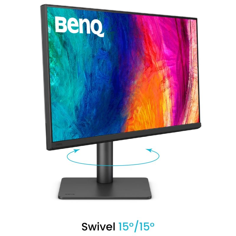 TFT 27" BenQ PD2706QN, QHD, IPS, HDMI, DP, USB-C, HAS, Pivot, колонки, темно сірий (9H.LNDLA.TBE)