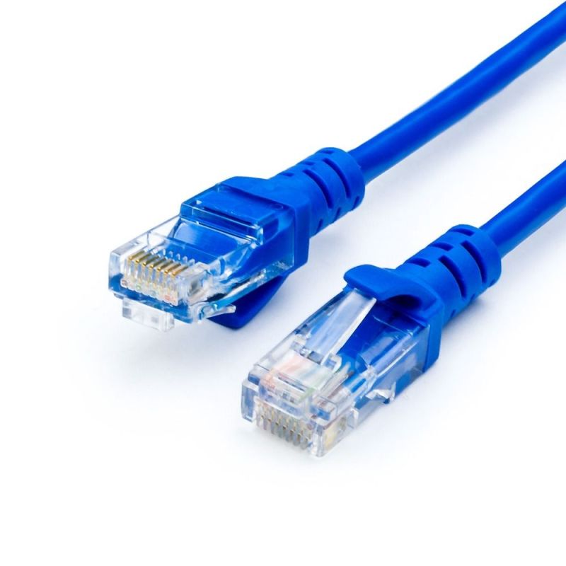 Патч-корд литой, UTP, RJ45, Cat.5e, 2m, синий (9161)