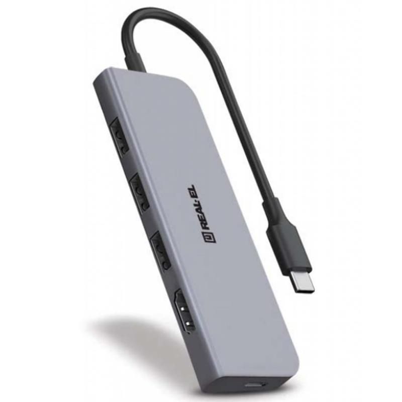 USB-хаб REAL-EL CQ-700 4 ports (EL123110002)