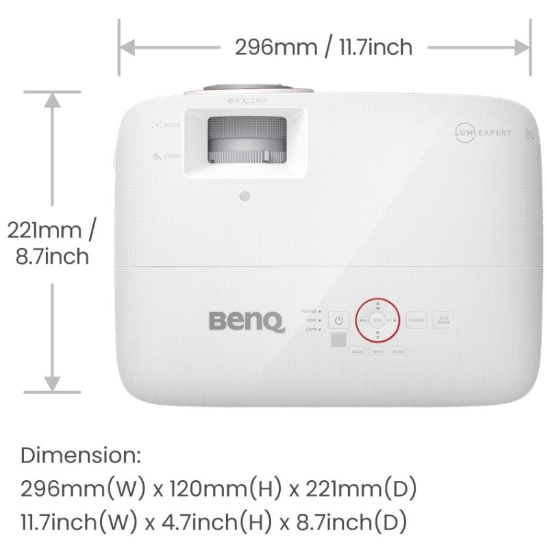 Проєктор BENQ TH671ST, короткофокусний, DLP,1080P,ANSI 3000Lm,10000:1, 2хHDMI, USB,16:9, білий (9H.JGY77.1HE)