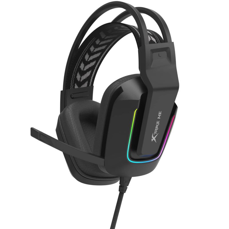 Ігрова гарнітура XTRIKE ME GH-712, USB+3.5мм, RGB, кабель 2м, чорна (GH-712)