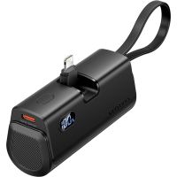 УМБ Vention 4800mAh 22,5W PD, USB-C In/Out, LED display, with built-in USB-C cable Black (FHRB0)
