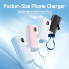 УМБ Vention 4800mAh 22,5W PD, USB-C In/Out, LED display, with built-in USB-C cable Black (FHRB0)