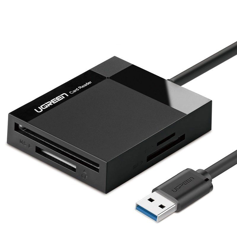 Card Reader USB 3.0  SD/TF/CF/MS  4 в 1 кабель 0.5м CR125 Ugreen (30333)