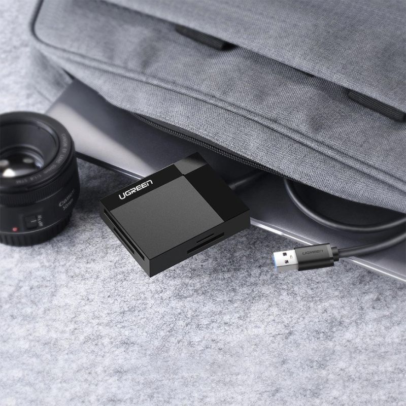 Card Reader USB 3.0  SD/TF/CF/MS  4 в 1 кабель 0.5м CR125 Ugreen (30333)